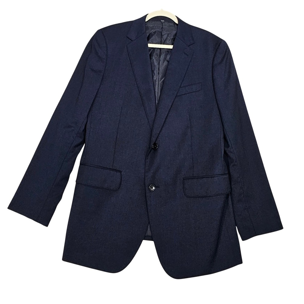 Bonobos Blazer suit jacket Men 40 R Slim Fit Wool Stretch Blue Navy Two Buttons
